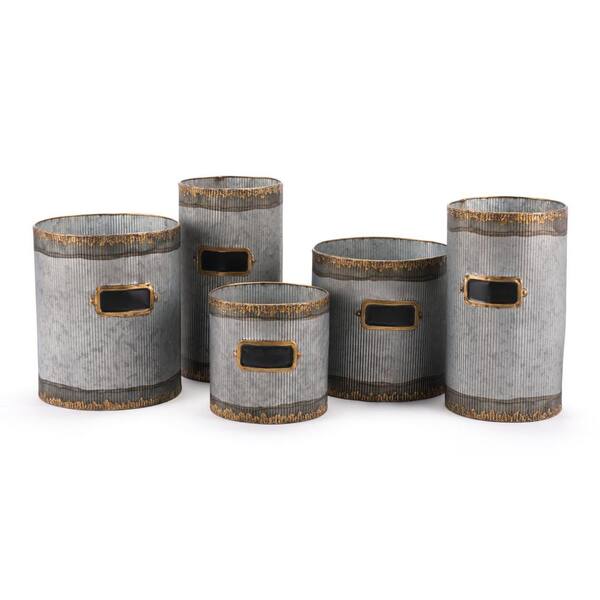 ZUO Latitas Antique Steel Planter (5-Pack)