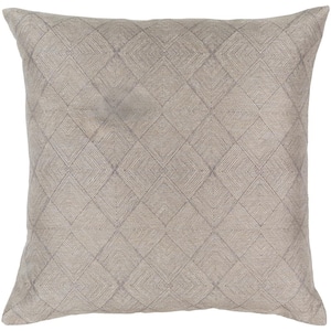 Tethys 18 in. x 18 in. Silver Solid Down Standard Throw Pillow