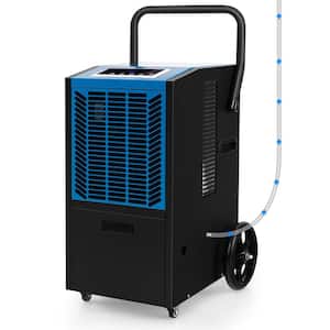 163 pt. 4500 sq. ft. Buckless Commercial Dehumidifier in Blue with Pump and Drain Hose