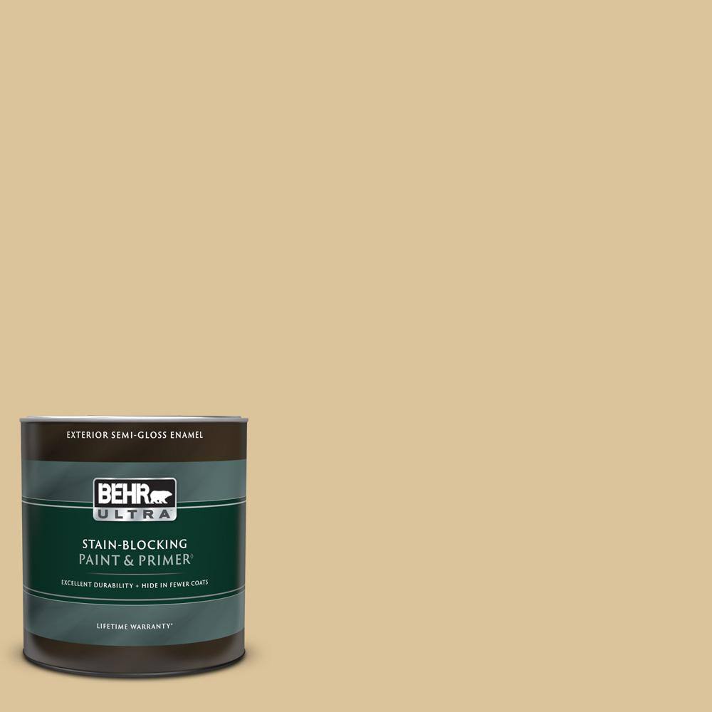 BEHR ULTRA 1 qt. S3103 Natural Twine SemiGloss Enamel Exterior Paint
