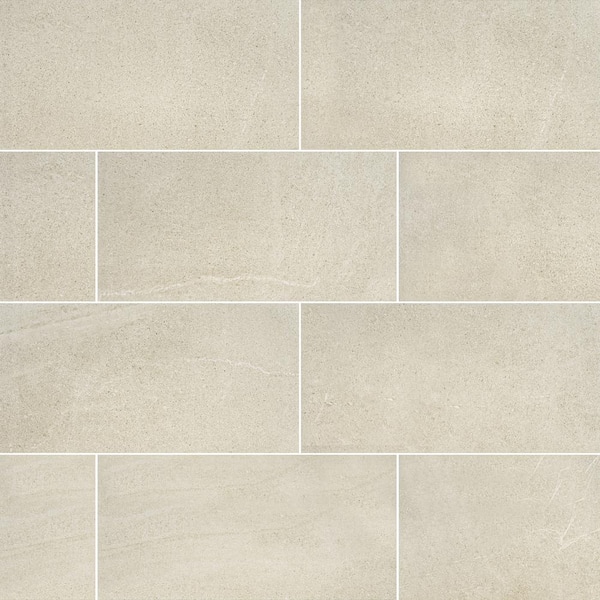 MSI Take Home Sample - Bellevue Ivory 6 in. x 6 in. Matte Porcelain Floor and Wall Tile