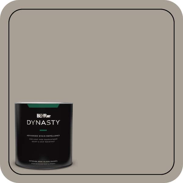 BEHR DYNASTY 1 qt. #PPU24-09 True Taupewood Semi-Gloss Enamel Interior Stain-Blocking Paint and Primer