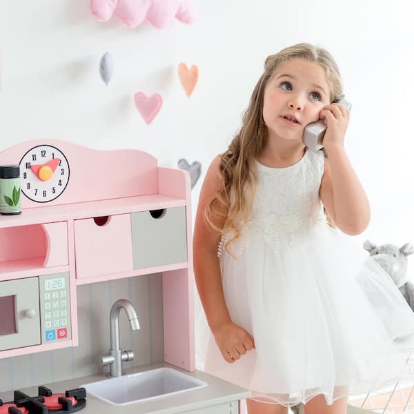 Pink wooden kitchen store aldi