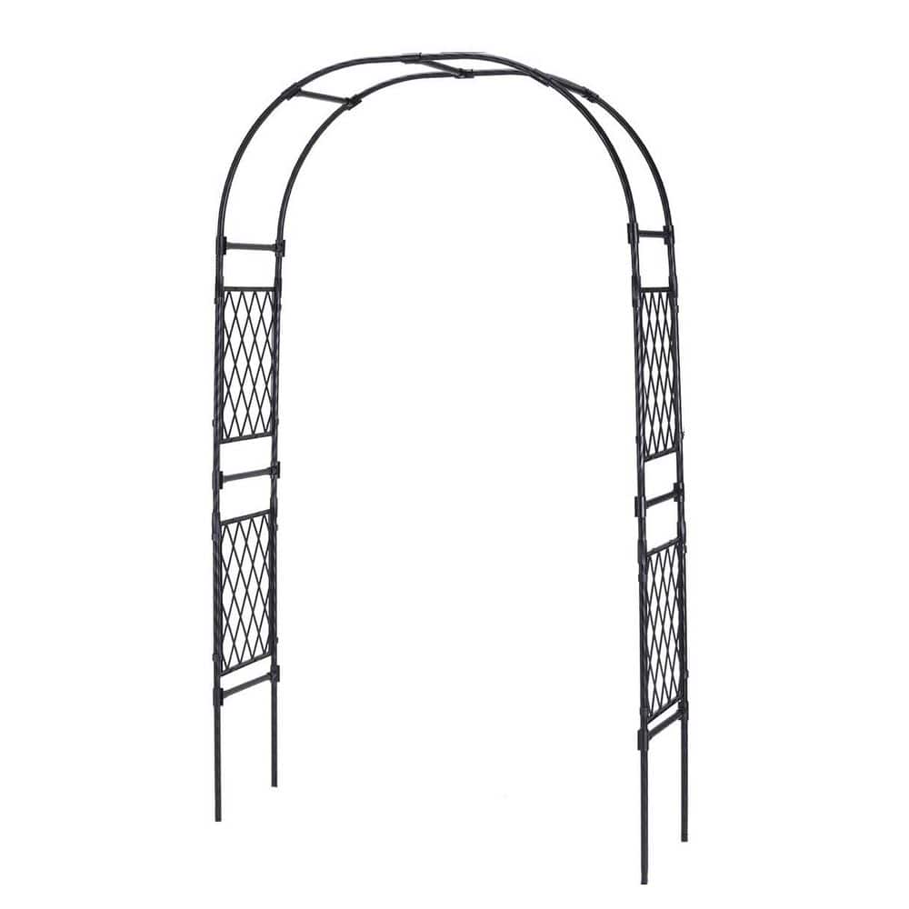 94.5in x 15.8in Galvanized Steel Outdoor Archway Trellis Durable Garden Arbor for Climbing Plants Parties Weddings price history on PriceWatchPro
