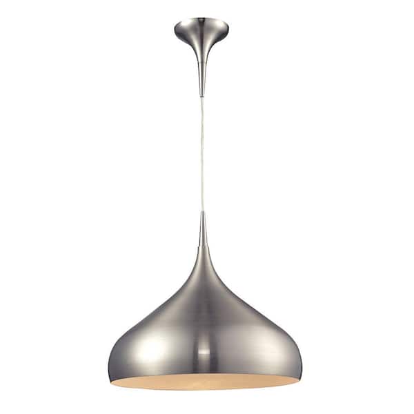 Titan Lighting Adelaide (Existing) Collection 1-Light Satin Nickel Pendant