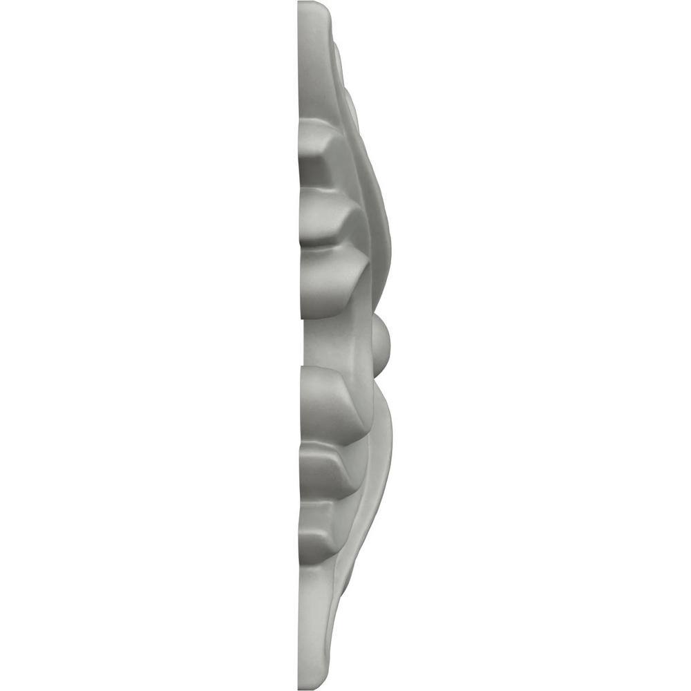 Primed Gray Traditional Decorative Rosette, 5.75" x 5.75"