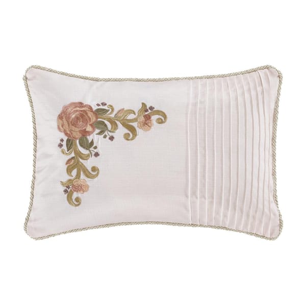 J QUEEN NEW YORK INC Chardonnay Ivory Polyester 13 in. x 19 in. Boudoir Decorative Throw Pillow