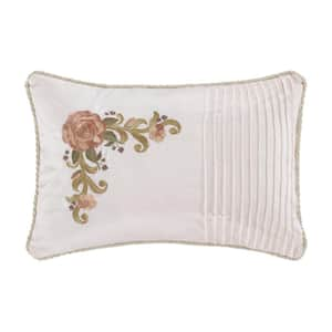 Chardonnay Ivory Polyester 13 in. x 19 in. Boudoir Decorative Throw Pillow