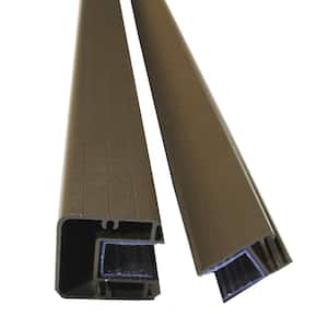 8 ft. Aluminum Level Top and Bottom Rail-Pack - Texture Bronze