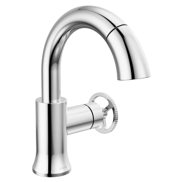 Delta Trinsic Single Handle Single Hole Bathroom Faucet with High-Arc Pull-Down Spout in Chrome
