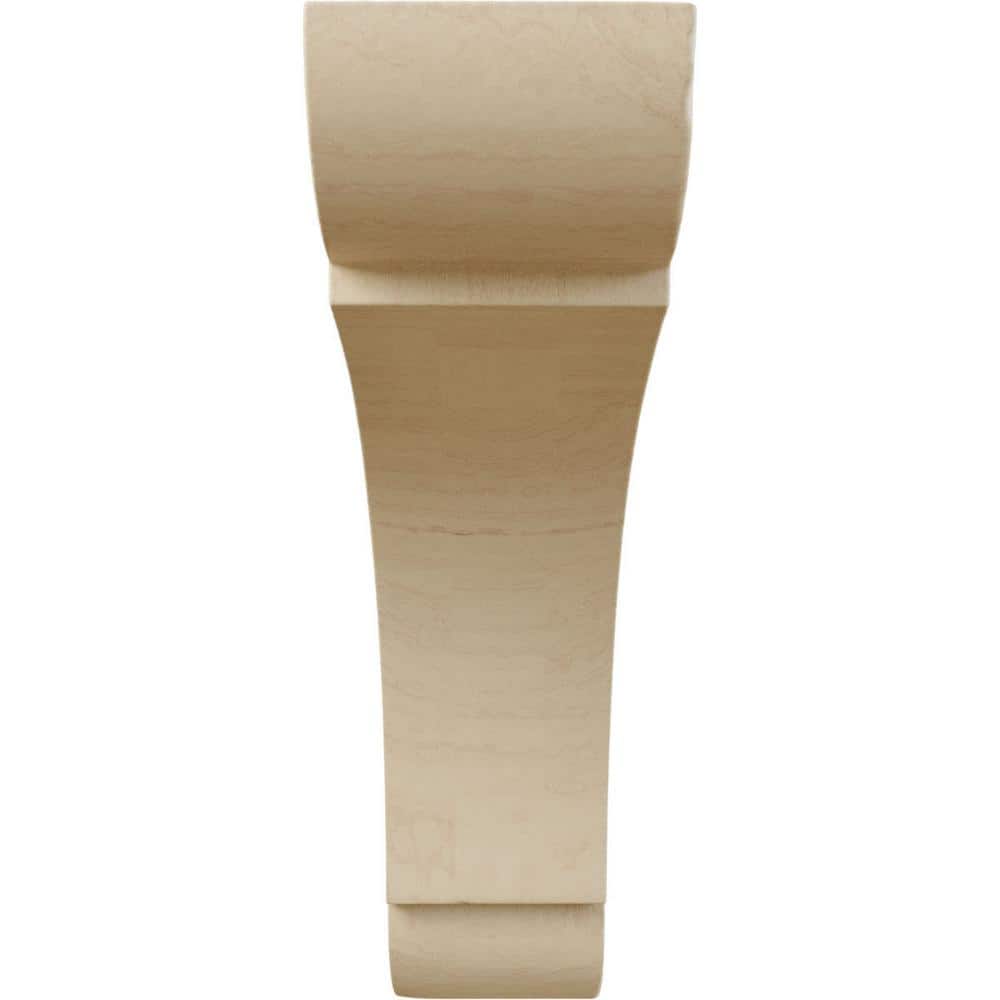 Small Rubberwood Corbel Bracket, 1.75"W x 6"D x 6"H