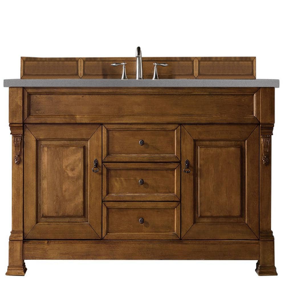 Brookfield 60 in. W x 23.5 in. D x 34.3 in. H Bathroom Vanity in Country Oa