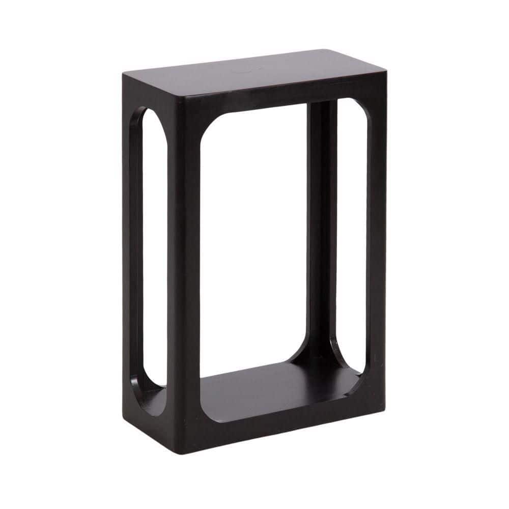 Dahl 16 in. Black Rectangle Solid Wood End Table - thumbnail 3