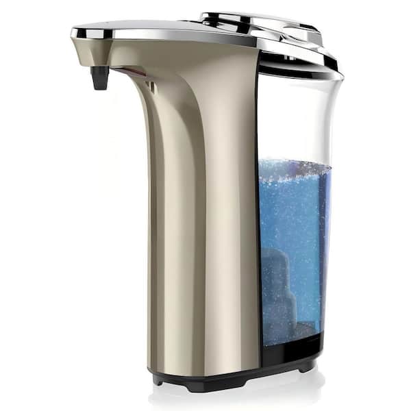 17 oz. Automatic Soap Dispenser with Infrared Sensor, Touchless Dish Soap Dispenser for Bathroom, Kitchen, Gold