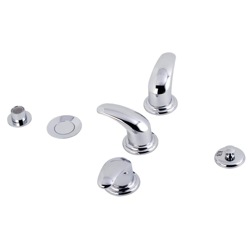 Polished Chrome Three-Handle Brass Bidet Faucet Set