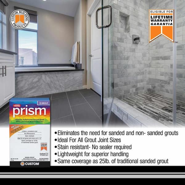 Custom Building Products Prism #145 Light Smoke 17 lb. Ultimate Performance Grout