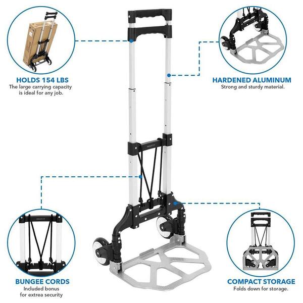 mount-it! Folding Hand Truck/Luggage Cart MI-901 - The Home Depot