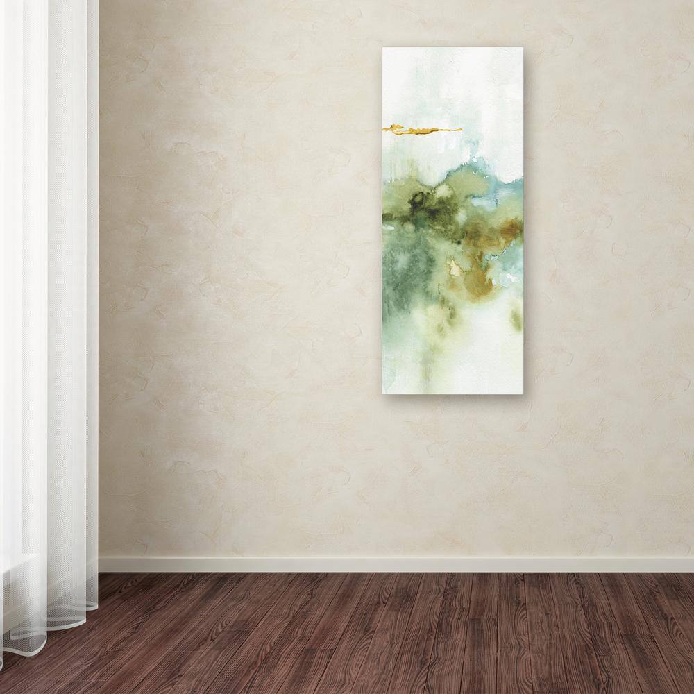 Green and Gold Abstract Canvas Wall Art, 15x20 Inch