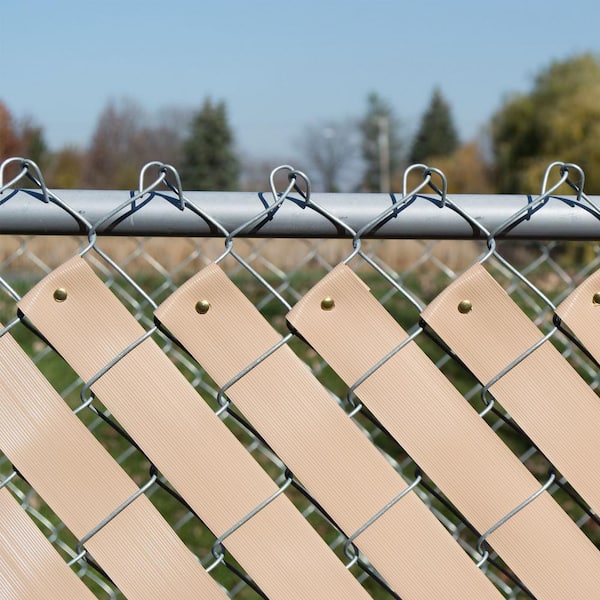 Everbilt 250 ft. Roll Economy Vinyl Fence Weave Beige with Brass Fasteners