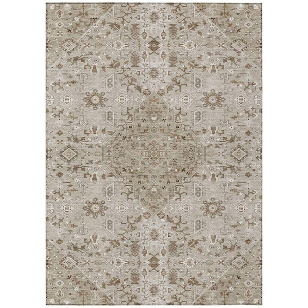 Chantille Machine Washable Indoor/Outdoor Abstract ACN2714 Beige 10 ft. x 14 ft. Area Rug