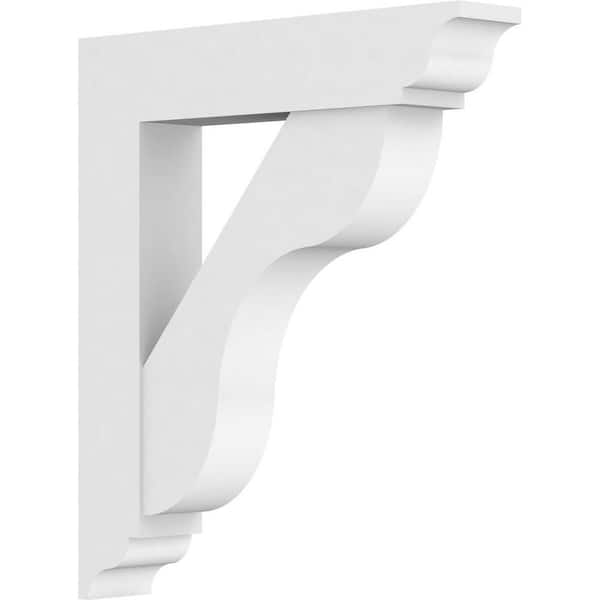Ekena Millwork Standard Carmel 5 in. W x 32 in. H x 24 in. D Signature Urethane Polyurethane Bracket With Traditional Ends