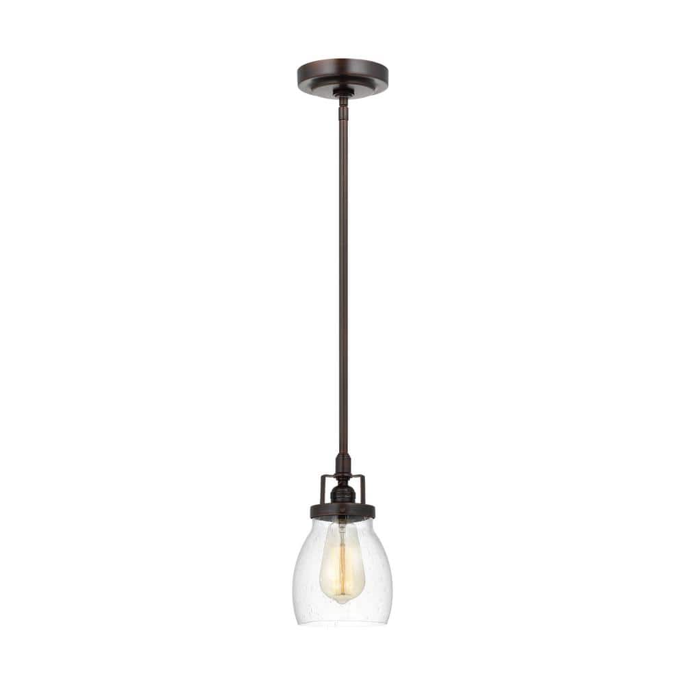 Newhouse Lighting Transitional One Light Mini-Pendant Hanging Modern Light Fixture  Bronze