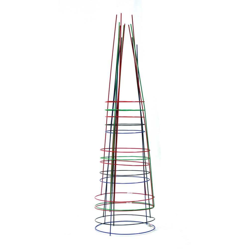 Glamos Wire Products Glamos Wire 42 in. Bright Assorted Color Heavy-Duty Combo Steel Plant Support (5-Pack)