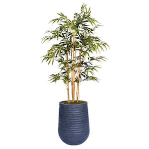 Vintage Home Artificial Faux Bamboo Tree 65'' Large Fake Plant Real Touch with Eco Planter
