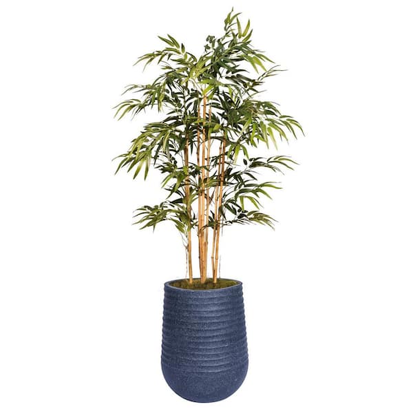 VINTAGE HOME Artificial Faux Bamboo Tree 65 in. Large Fake Plant Real Touch with Eco Planter
