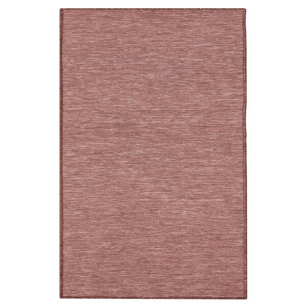 Ottomanson Sundance Collection Tonal Design 2x3 Reversible Non Shedding Indoor/Outdoor Entryway Mat, 2 ft. x 3 ft., Red