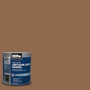 1 qt. #PPU4-01 Caramel Swirl Semi-Gloss Enamel Urethane Alkyd Interior/Exterior Paint