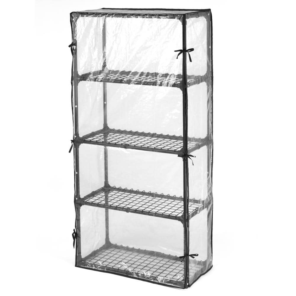 Funkol Tier Black Heavy Duty Steel Type Storage Shelf With Lid For Lbs In X In X