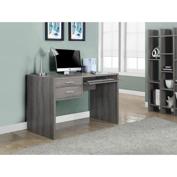 Monarch Specialties Dark Taupe Desk with Drawers