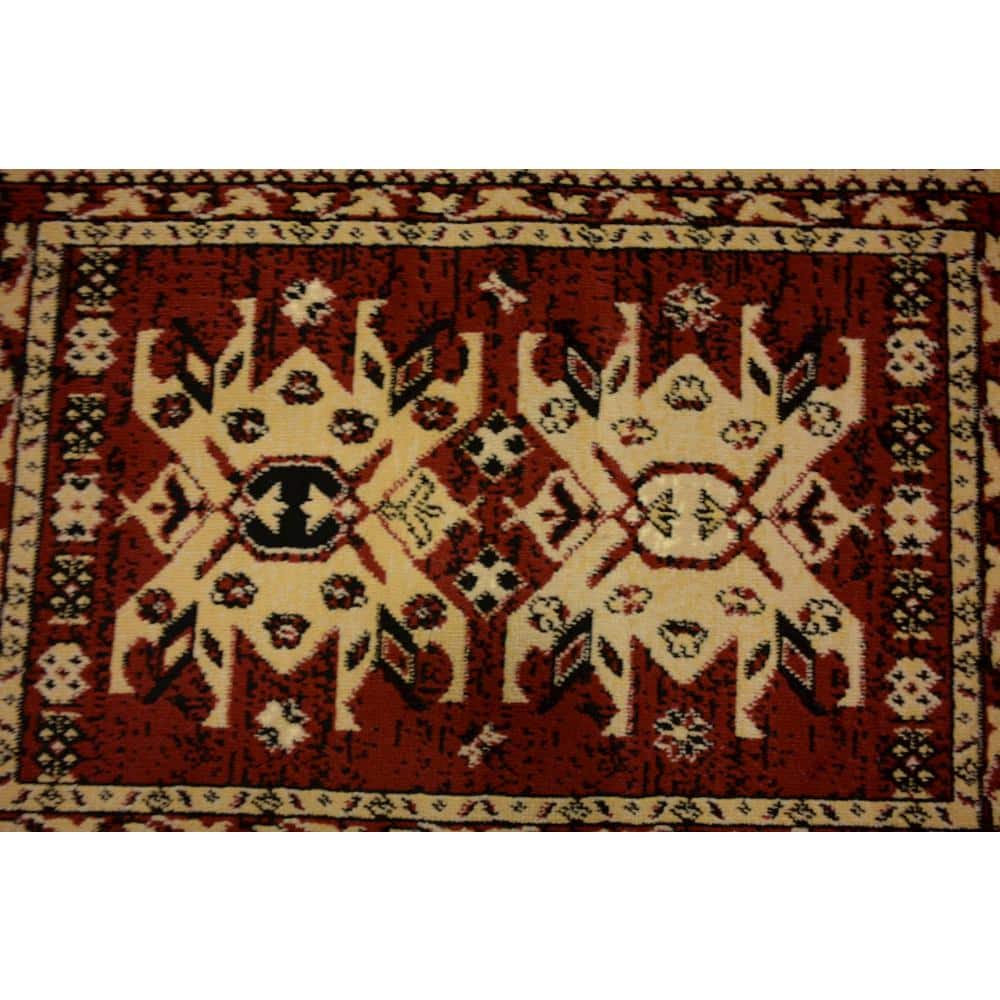 Handmade Red Synthetic Rectangular Stain-resistant Rug