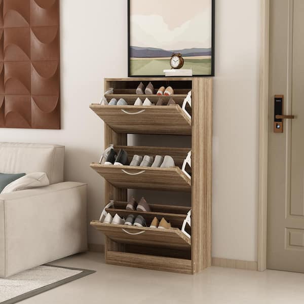 Shoe Storage Wooden 3-Drewers— FUFUGAGA