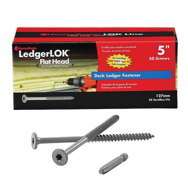 FastenMaster LedgerLOK Flat Head 5 in. Structural Wood Screw (50 Pack)