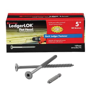 LedgerLOK Flat Head 5 in. Structural Wood Screw (50 Pack)