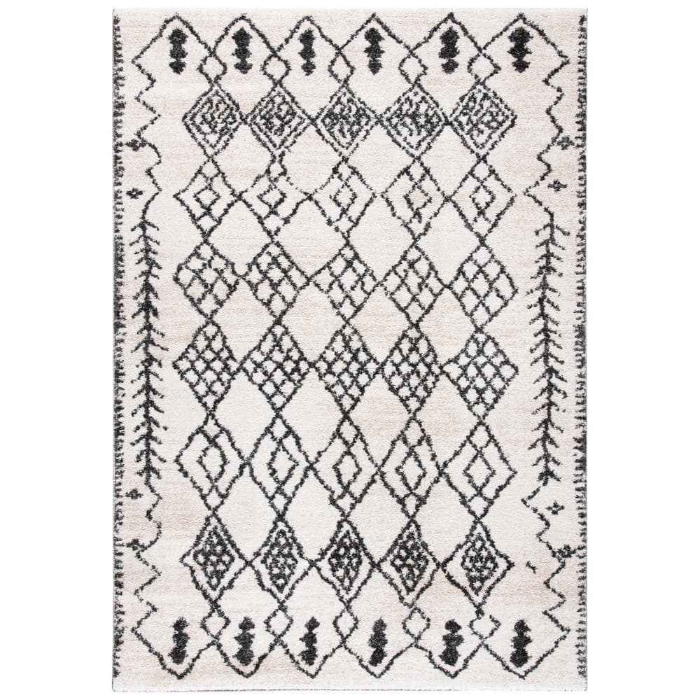 Tunisia Ivory/Black 4 ft. x 6 ft. Diamond Geometric Area Rug price history on PriceWatchPro
