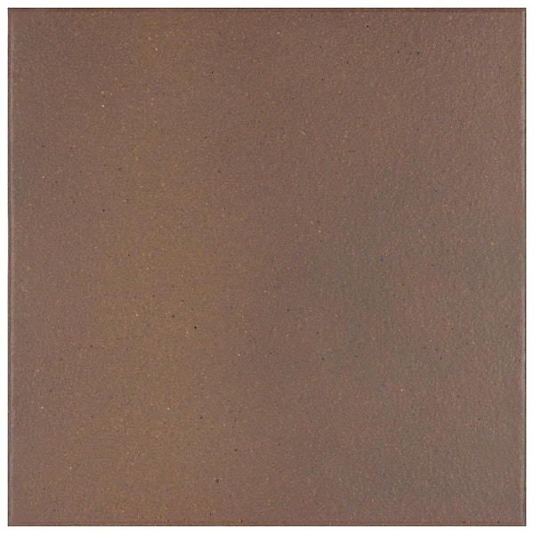Merola Tile Quarry Flame Brown 7-3/4 in. x 7-3/4 in. Ceramic Floor and Wall Take Home Tile Sample