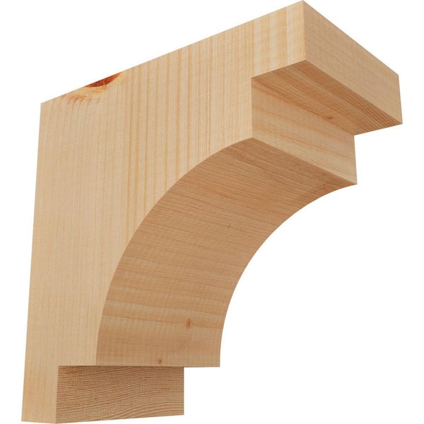 Ekena Millwork 5-1/2 in. x 10 in. x 10 in. Douglas Fir Mediterranean Smooth Corbel