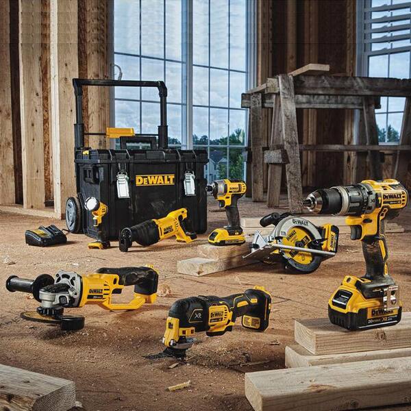 DEWALT - 20-Volt MAX Lithium-Ion Cordless Combo Kit (8-Tool) w/(2) 2Ah and (1) 4Ah 20-Volt MAX Batteries and ToughSystem Box