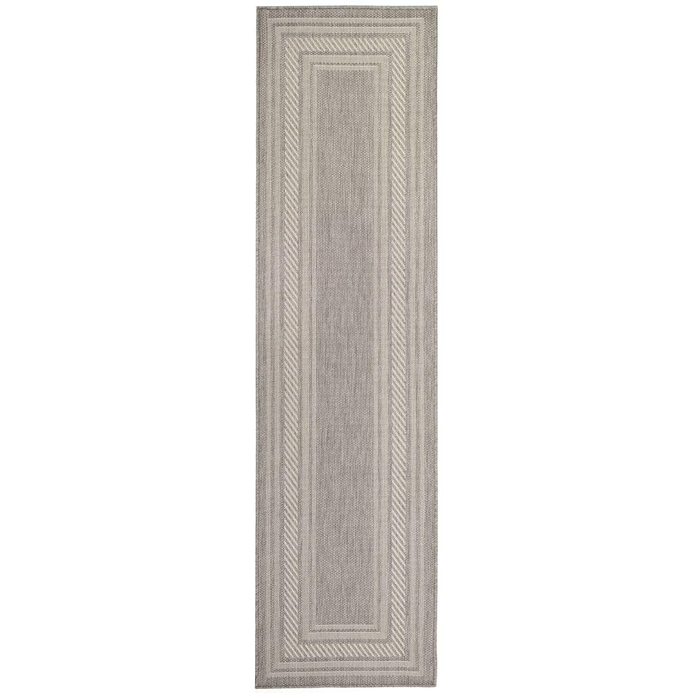 Horizon Grey 2 ft. x 8 ft. Indoor/Outdoor Bordered Contemporary Runner Area Rug price history on PriceWatchPro