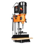 5 Amp Cast Iron Bench Mortiser with Chisel Bit Set