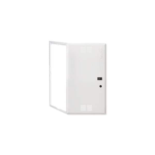 Leviton 28 in. Premium Vented Hinged Door, White (for use with 28 in. Structured Media Enclosure)