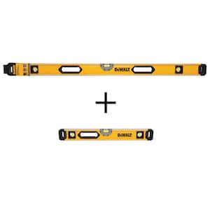 48 in. Magnetic Box Beam Level and 24 in. Magnetic Heavy-Duty Box Beam Level