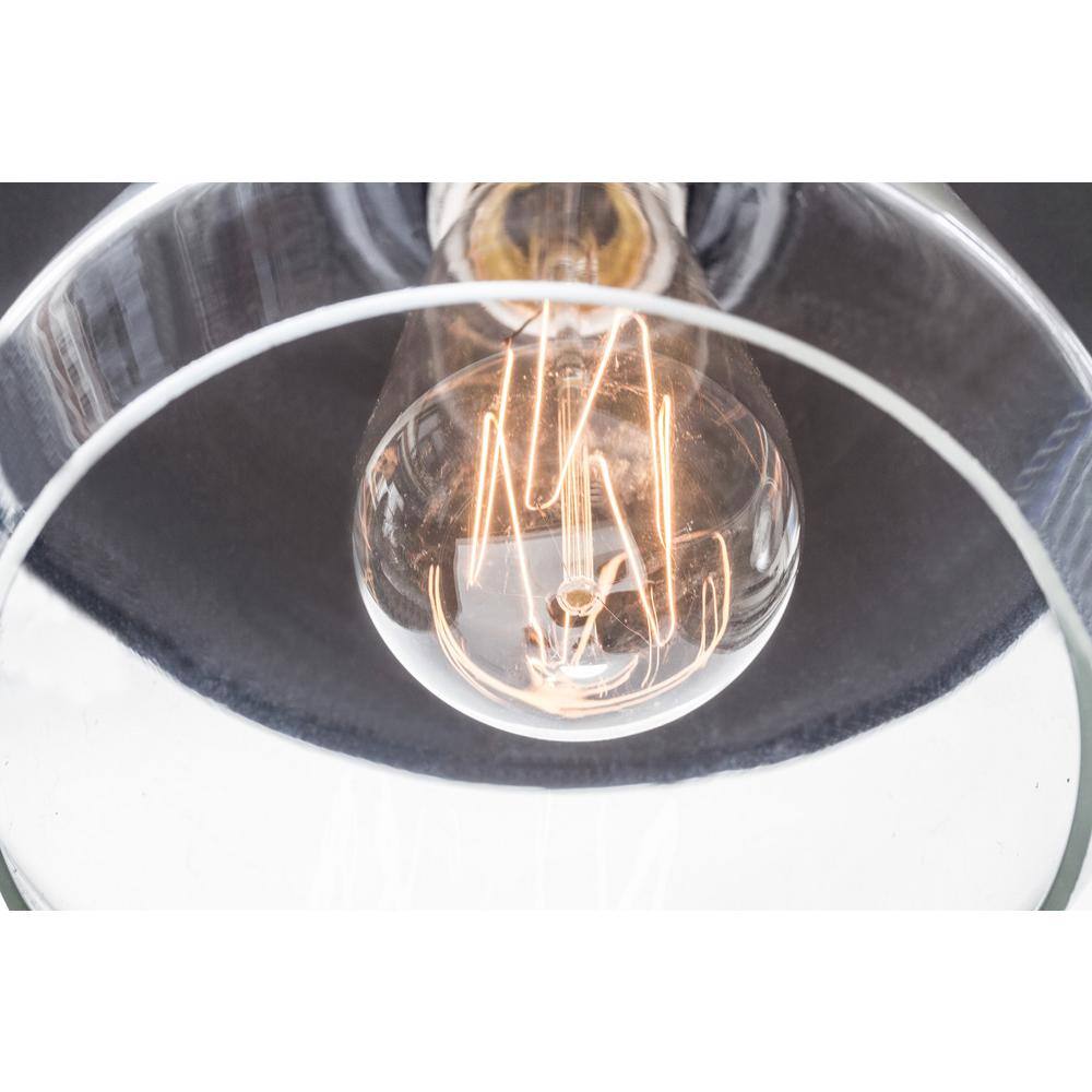 Bronze Vintage 3-Light Pendant with Clear Glass Shades