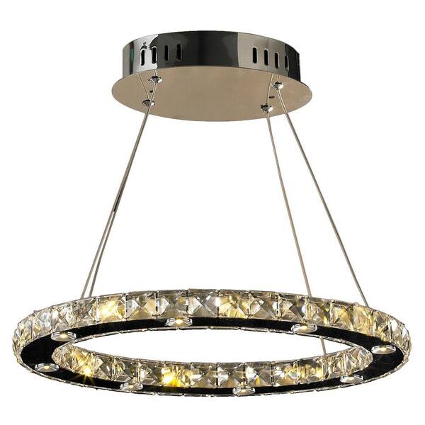 Worldwide Lighting Galaxy Collection 16-Light Chrome Crystal LED Chandelier