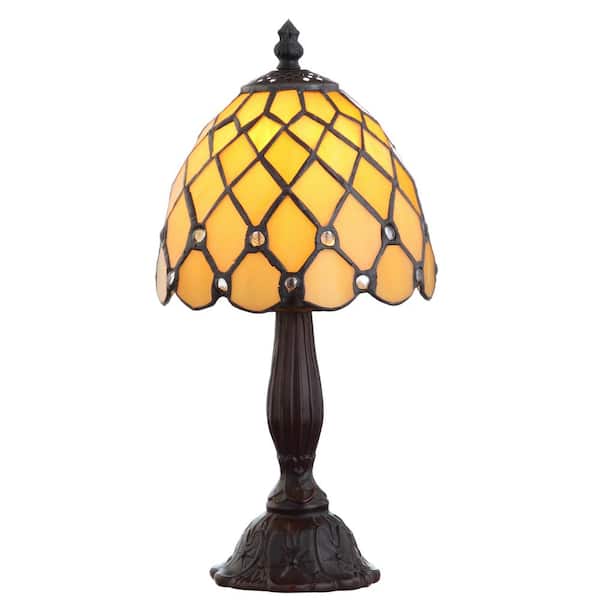 Campbell Tiffany-Style 12.5 in. Bronze Table Lamp