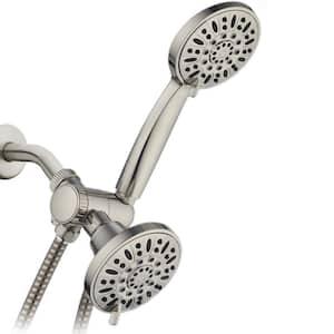 48-spray 4 in. Dual Shower Head and Handheld Shower Head with Body spray in Brushed Nickel