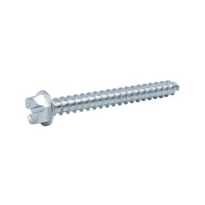 #12 x 2 in. Slotted Hex Head Zinc Plated Sheet Metal Screw (25-Pack)